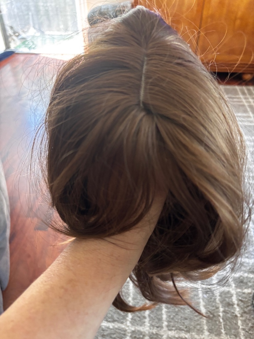 22”Women' European/American Style Synthetic Wig Suitable for Skin Tones - Auburn - Picture 3 of 5